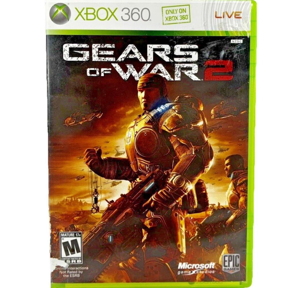Gears of War 2 Xbox 360 Epic Games 2008 Complete with Manual & Map Pack Tested